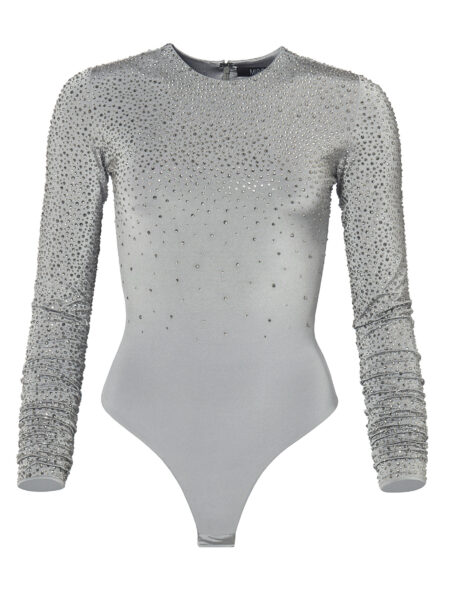 JERSEY BODYSUIT WITH CRYSTALS