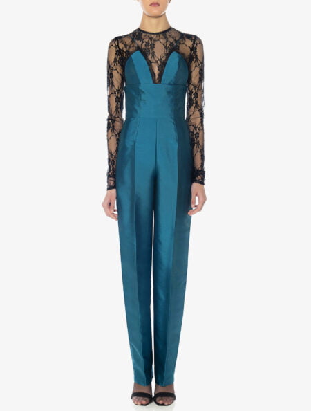 MIKADO JUMPSUIT WITH LACE