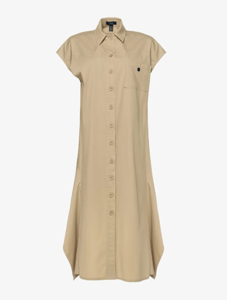 ASSYMETRIC POPLIN DRESS