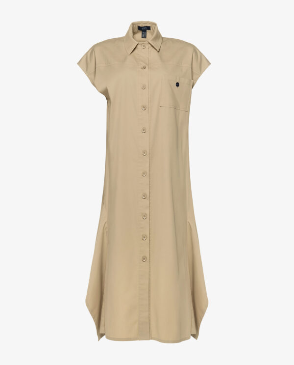 ASSYMETRIC POPLIN DRESS