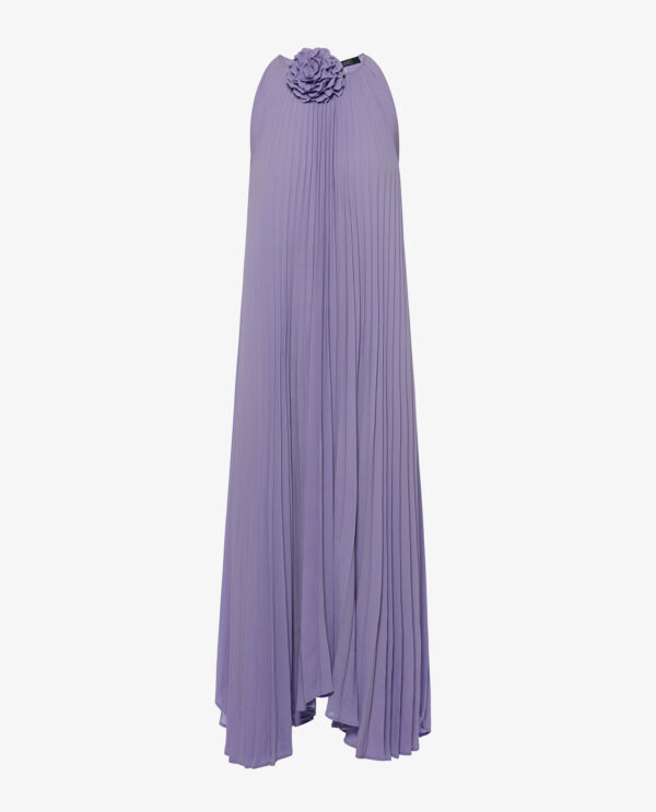 SLEEVELESS ASSYMETRIC PLEATED DRESS