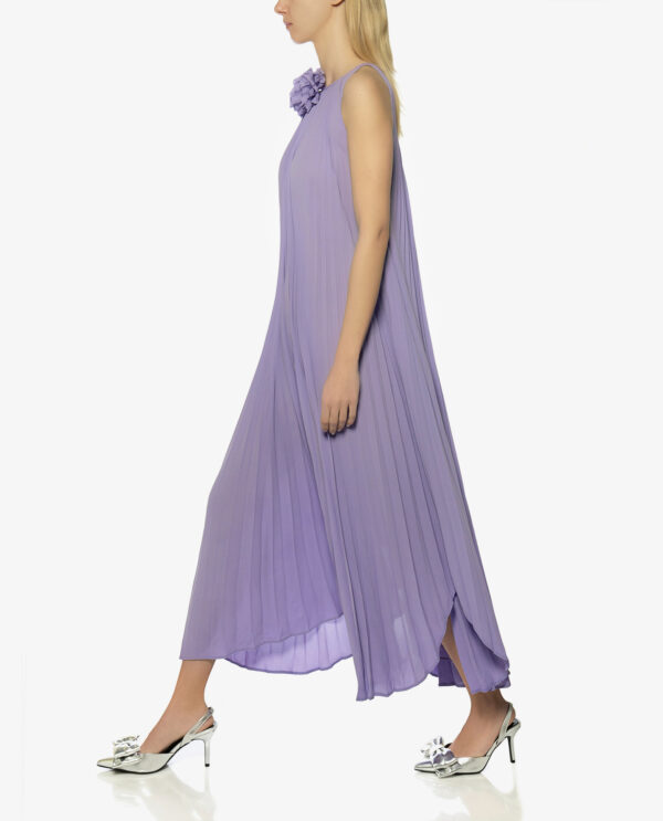 SLEEVELESS ASSYMETRIC PLEATED DRESS