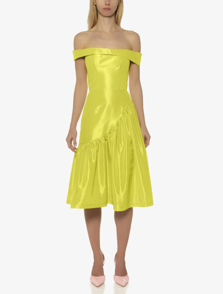 OFF-SHOULDER MIDI DRESS