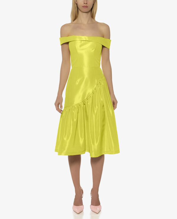 OFF-SHOULDER MIDI DRESS