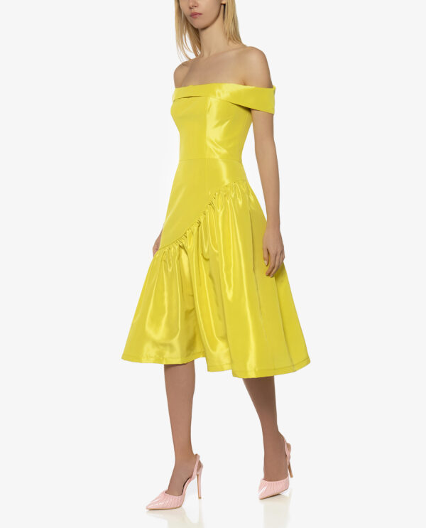 OFF-SHOULDER MIDI DRESS