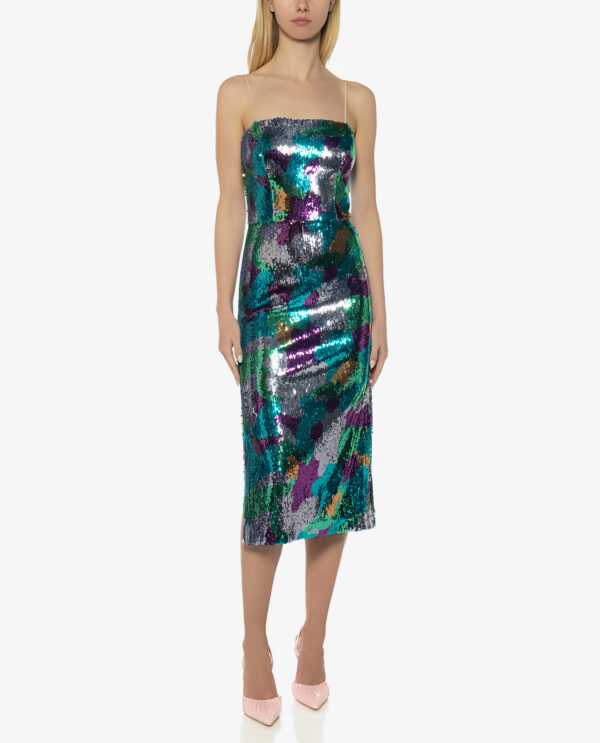 SEQUIN MIDI DRESS