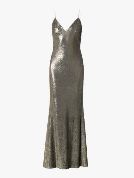 BACKLESS SEQUIN DRESS