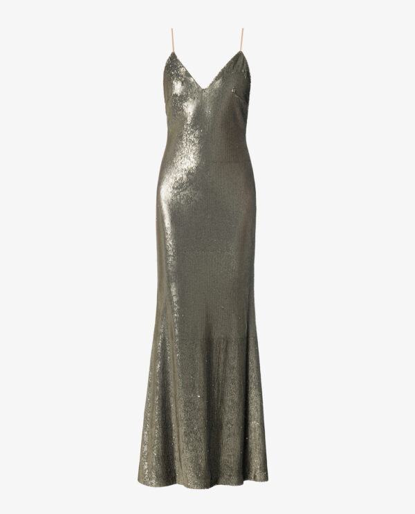 BACKLESS SEQUIN DRESS