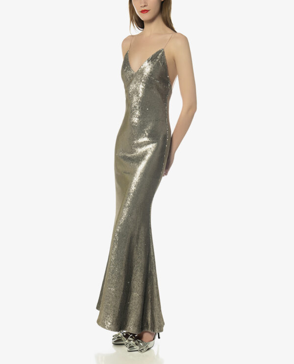 BACKLESS SEQUIN DRESS