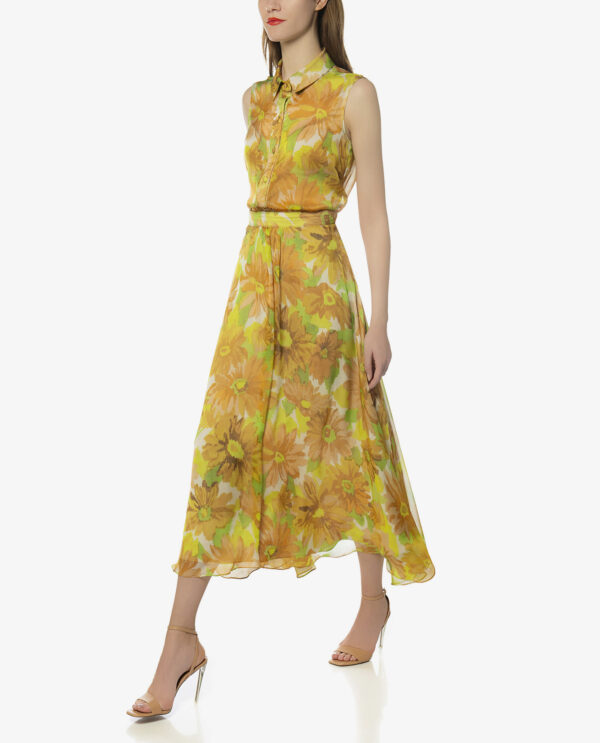 SLEEVELESS SILK SHIRT