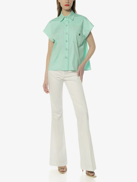 SLEEVELESS POPLIN SHIRT