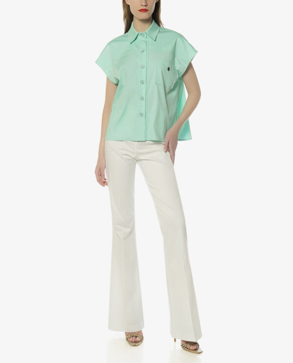 SLEEVELESS POPLIN SHIRT