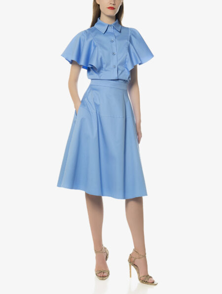 DIAGONAL MIDI SKIRT