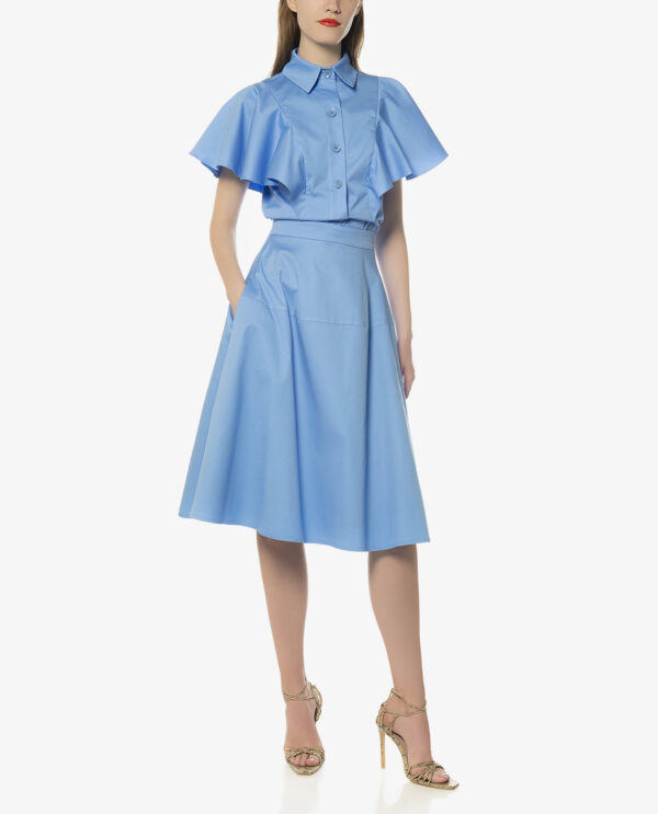 DIAGONAL MIDI SKIRT