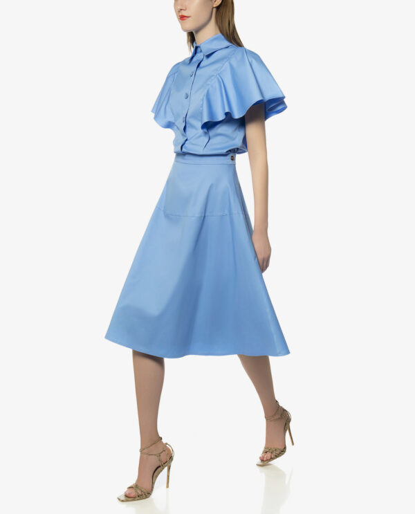 DIAGONAL MIDI SKIRT