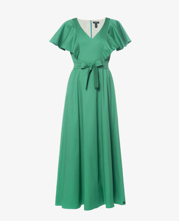 V-NECK DIAGONAL DRESS