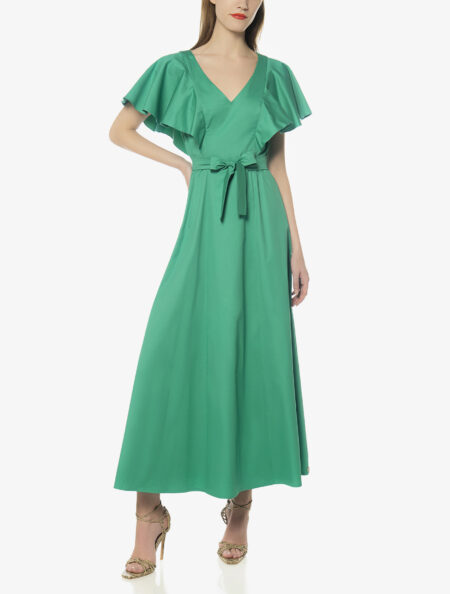 V-NECK DIAGONAL DRESS