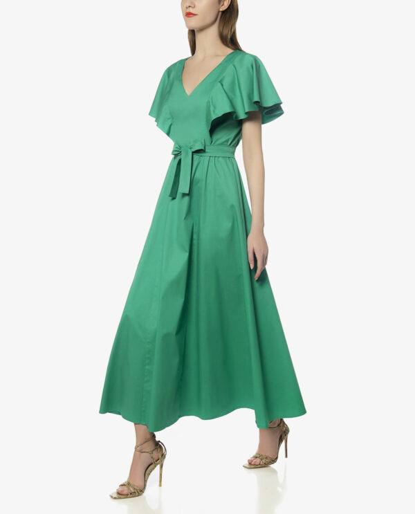 V-NECK DIAGONAL DRESS