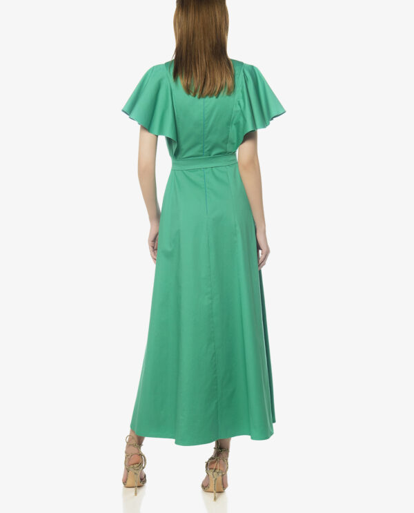 V-NECK DIAGONAL DRESS
