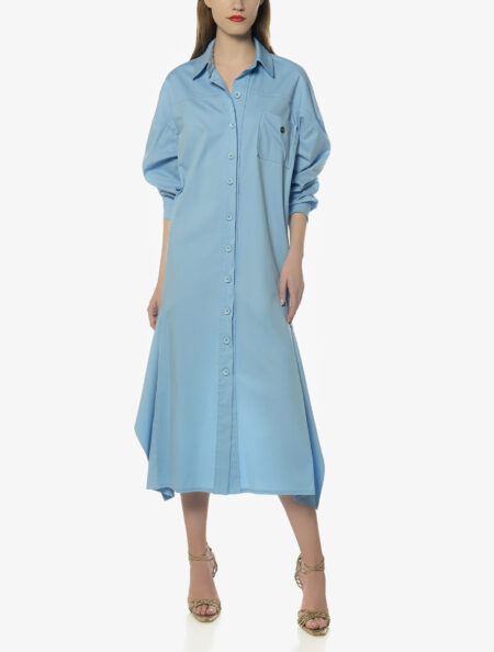 ASSYMETRIC POPLIN DRESS