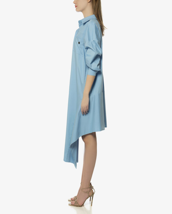 ASSYMETRIC POPLIN DRESS